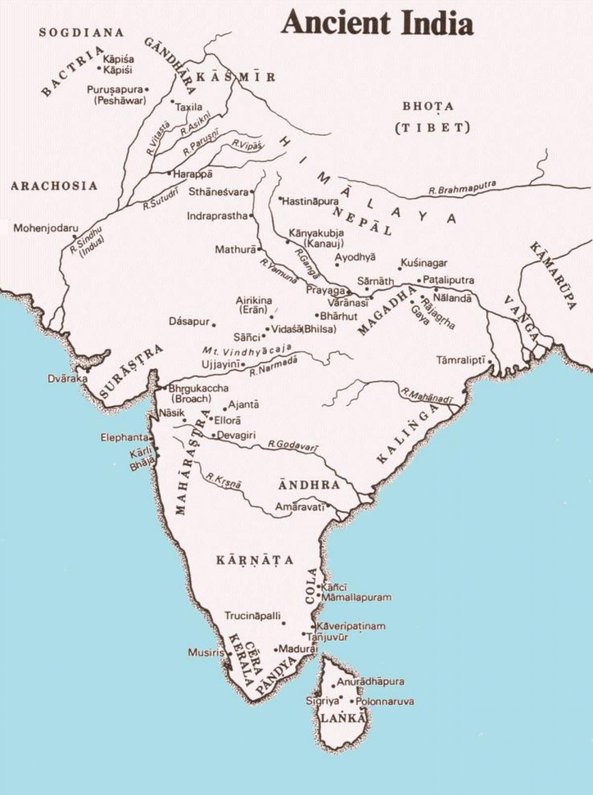 Historical map of India