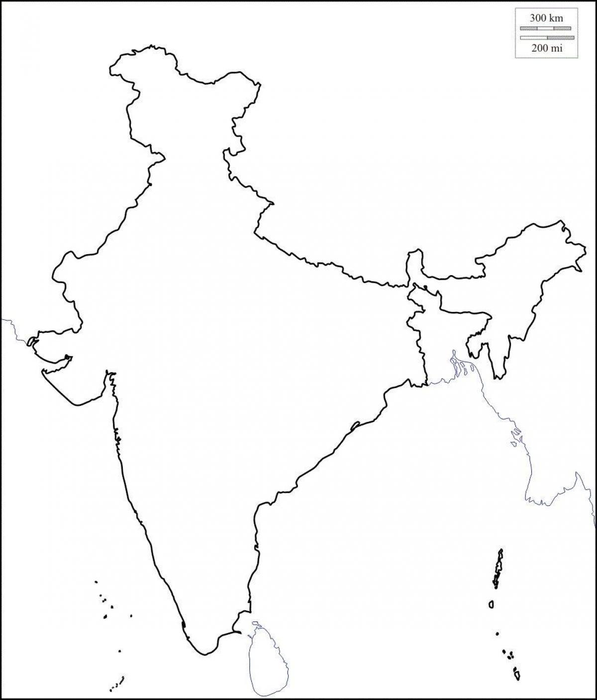 Empty India map