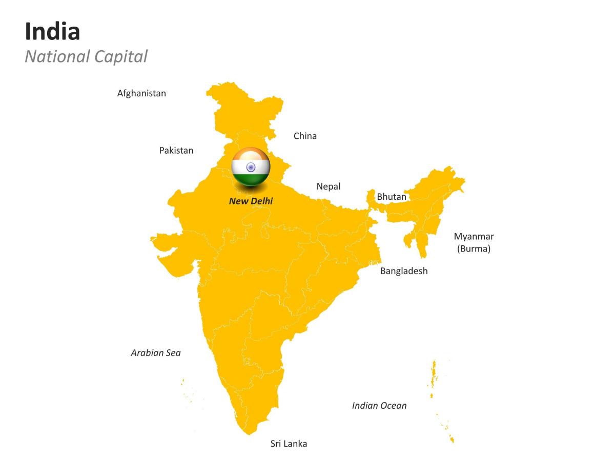 India capital map