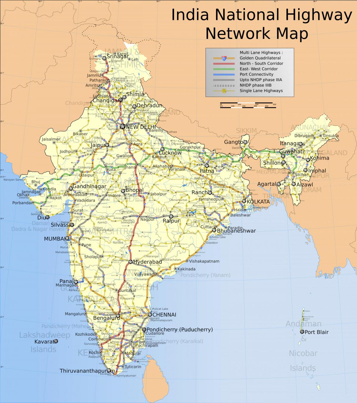 Driving map of India